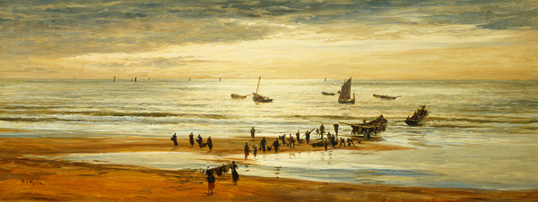 Beach Scene on the North Coast of France à William Lionel Wyllie