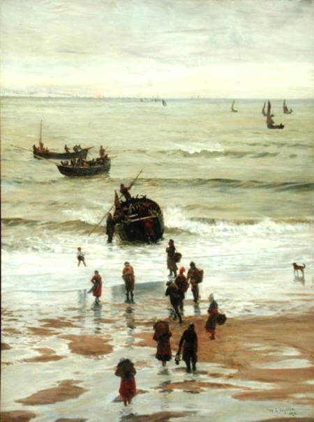 Fishing Boats Setting Out from Portel à William Lionel Wyllie
