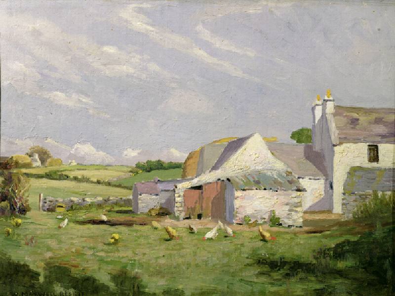 An Anglesey Farm (oil on canvas) à William Maxwell Reekie