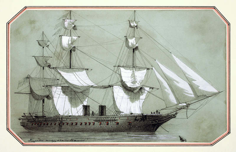 The 'Warrior', the first British iron warship à William McConnell