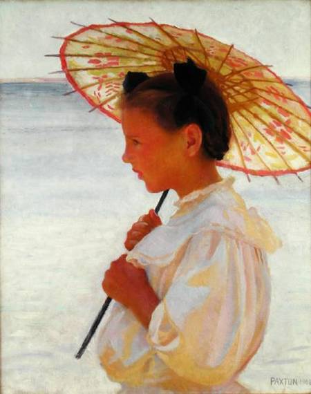 Girl with a Chinese Parasol à William McGregor Paxton