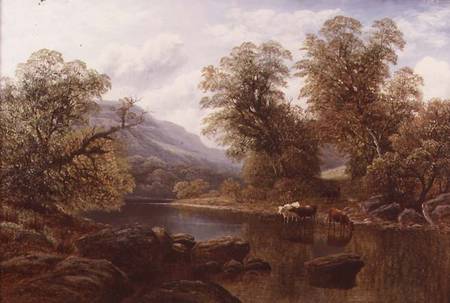 Landscape with a River and Cattle à William Mellor