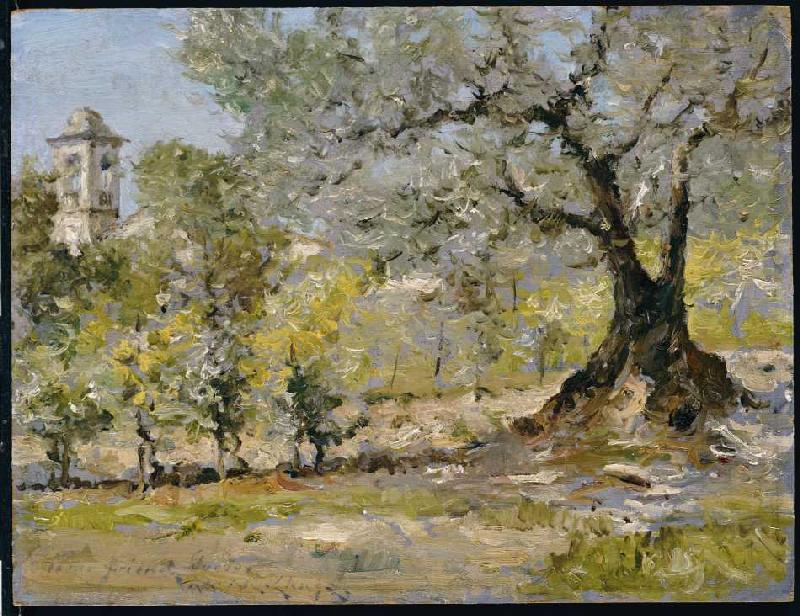 Olivenbäume bei Florenz. à William Merrit Chase