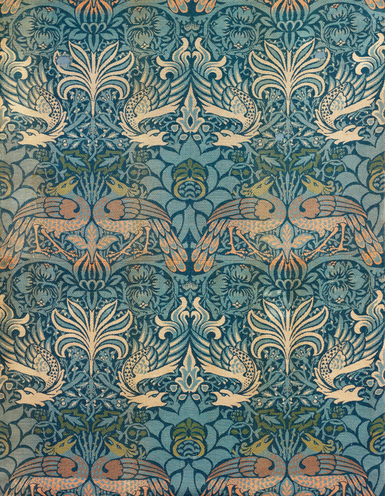 William Morris Peacock and Dragon Textile Design à William  Morris
