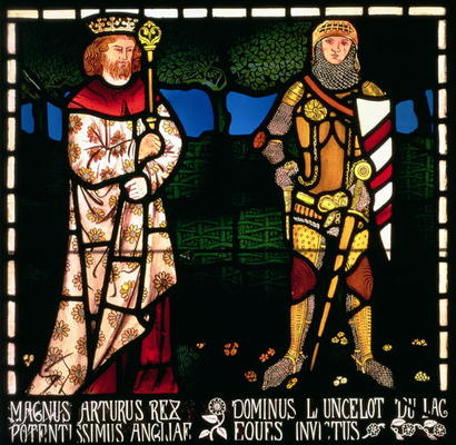 King Arthur and Sir Lancelot, 1862 (stained glass) à William  Morris