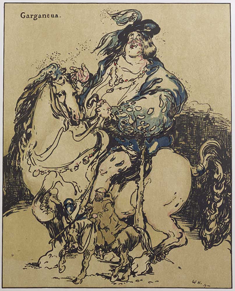 Gargantua, illustration from Characters of Romance, first published 1900 à William Nicholson