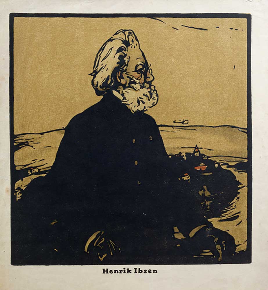 Henrik Ibsen (1828-1906) illustration from Twelve Portraits, published 1899 à William Nicholson