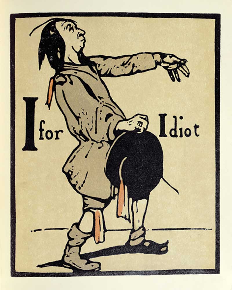 I is for Idiot, illustration from An Alphabet, published by William Heinemann, 1898 à William Nicholson