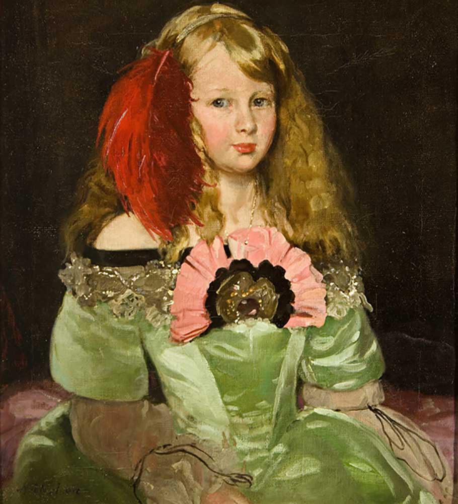 Jennie as Infanta, 1910 à William Nicholson