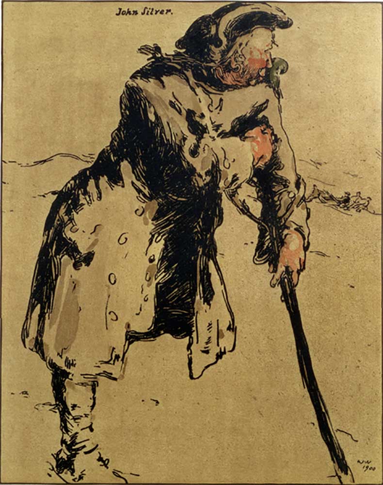 John Silver, illustration from Characters of Romance, first published 1900 à William Nicholson