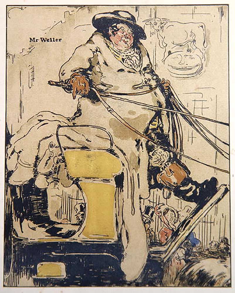 Mr Weller, illustration from Characters of Romance, first published 1900 à William Nicholson