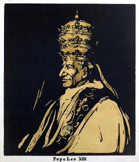 Pope Leo XIII, Gioacchino Vincenzo Raffaele Luigi Pecci (1878-1903) illustration from Twelve Portrai