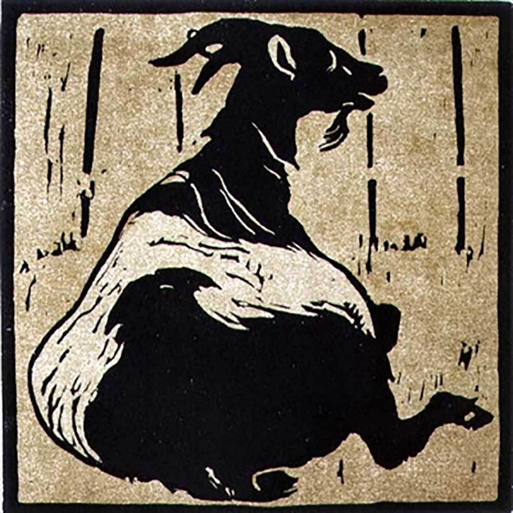 The Toilsome Goat, from The Square Book of Animals, published by William Heinemann, 1899 à William Nicholson