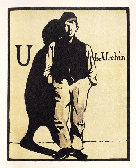 U for Urchin, illustration from An Alphabet, published by William Heinemann, 1898