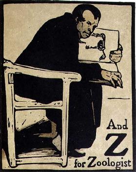 And Z for Zoologist, illustration from An Alphabet, published by William Heinemann, 1898