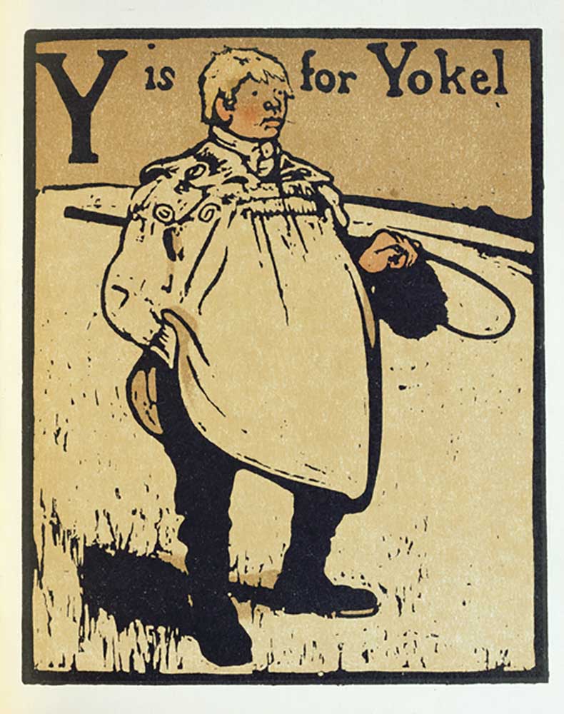 Y is for Yokel, illustration from An Alphabet, published by William Heinemann, 1898 à William Nicholson