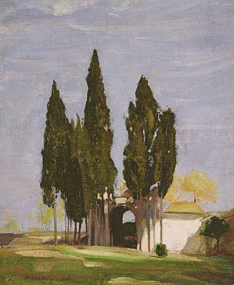 Cypresses, Palatine Hill, Rome, 1908 à William Nicholson