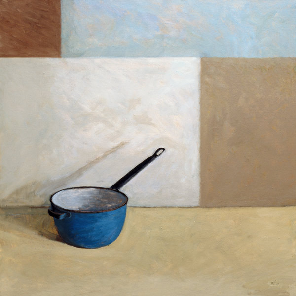 Blue Saucepan (oil on canvas)  à William  Packer