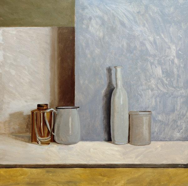 Pale Grey and Blue (oil on canvas) 