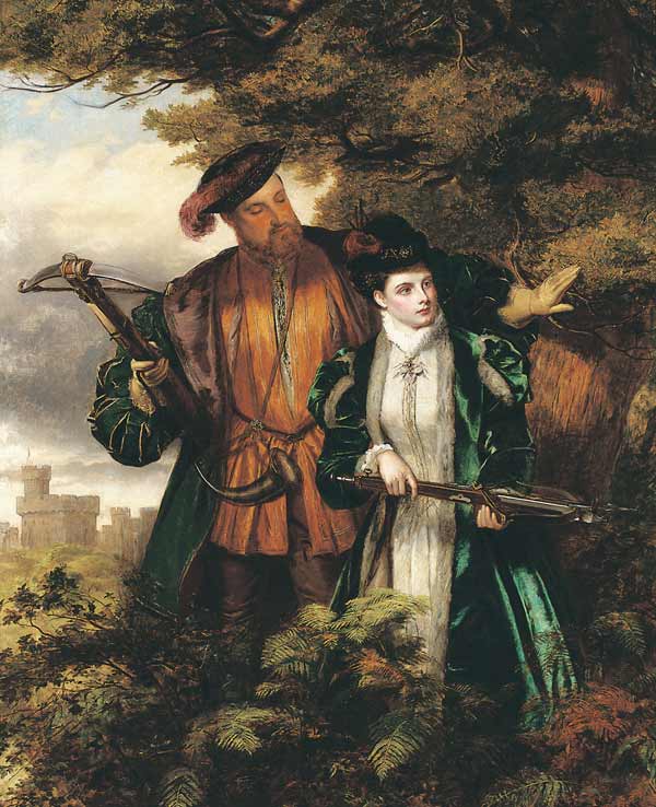 Heinrich VIII und Anne Boleyn auf der Rehjagd im Windsor Forest. à William Powel Frith