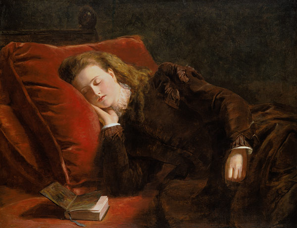 endormi lisant à William Powel Frith