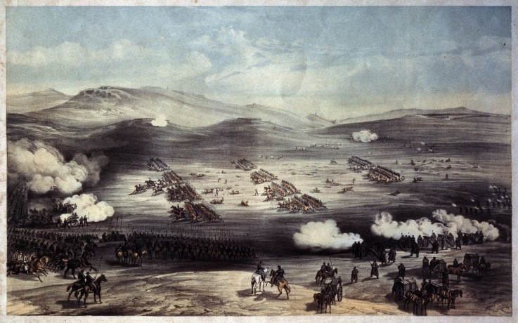 The Battle of Balaclava on October 25, 1854. The Charge of the Light Brigade à William Simpson