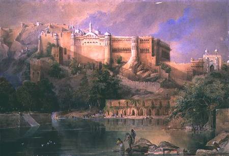 The Fort at Amber, Rajasthan à William Simpson