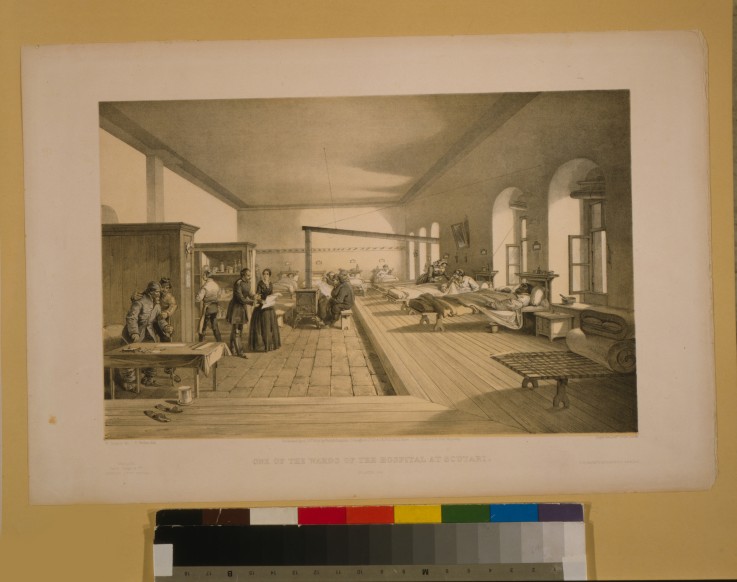 One of the wards of the hospital at Scutari à William Simpson