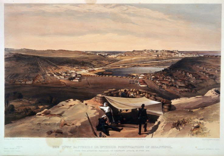 The town batteries, or interior fortifications of Sevastopol on 23 June 1855 à William Simpson