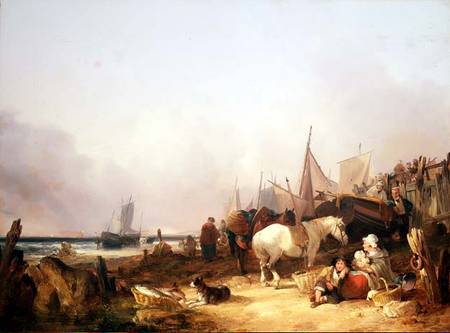 Coastal Scene with Figures à William Snr. Shayer