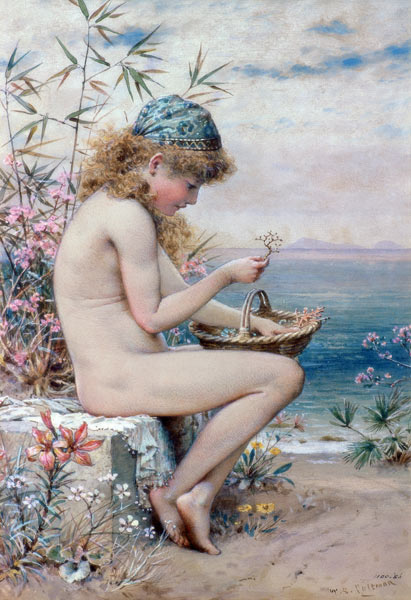 Girl with a Basket of Coral à William Stephen Coleman