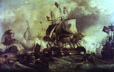 The Battle of Trafalgar, 1805 à William Stuart
