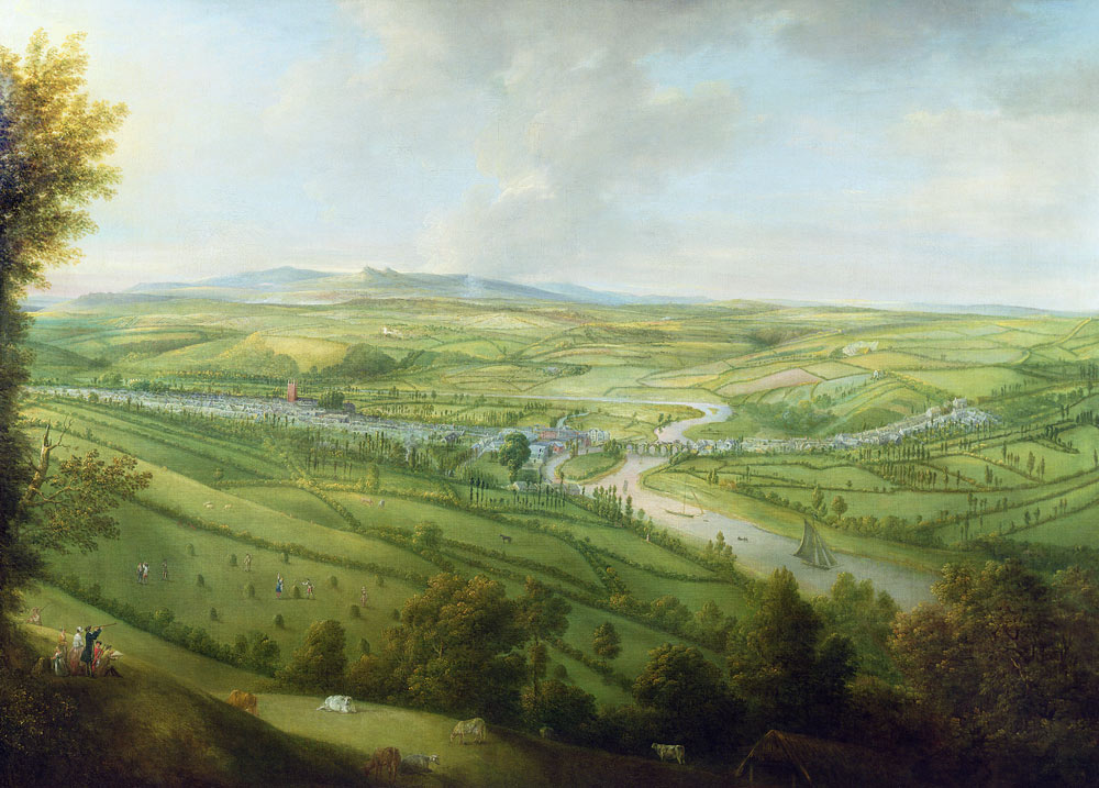 Prospect of Totnes, Devon à William Tomkins