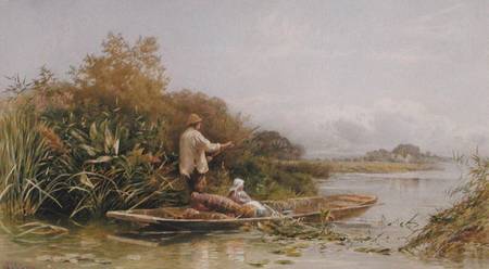 Eel Trappers on the Thames à William W. Gosling