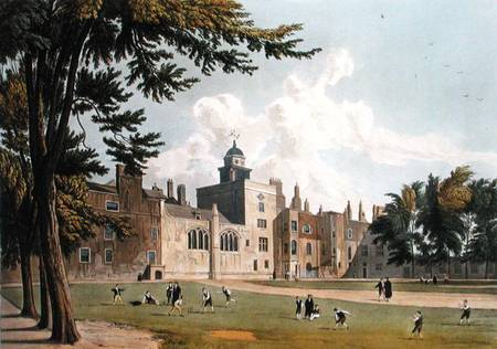 Charter House from the Play Ground, from 'History of Charter House', part of Ackermann's 'History of à William Westall