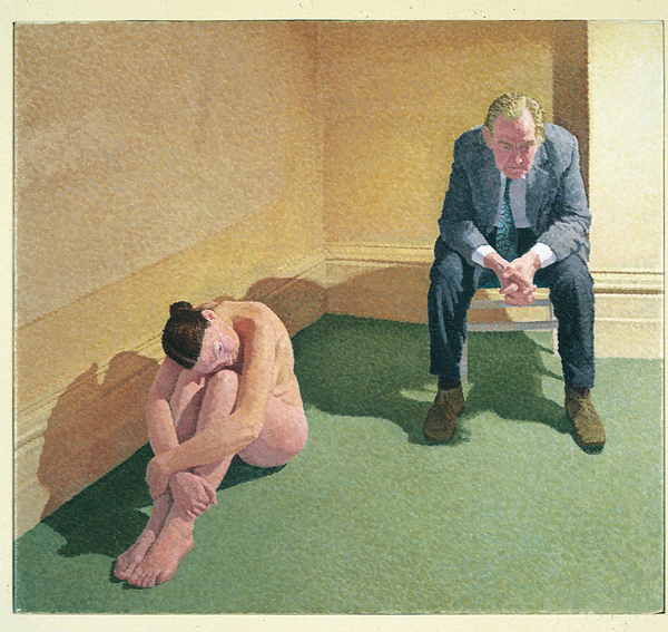 Two Figures in the Corner of a Room à William Wilkins