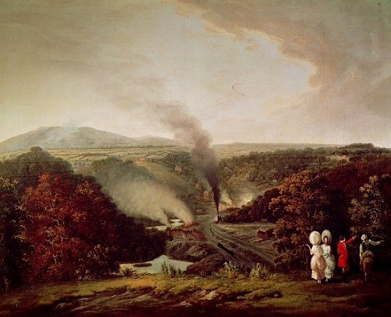 Afternoon view of Coalbrookdale à William Williams