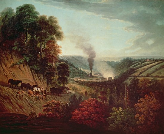 Morning view of Coalbrookdale à William Williams