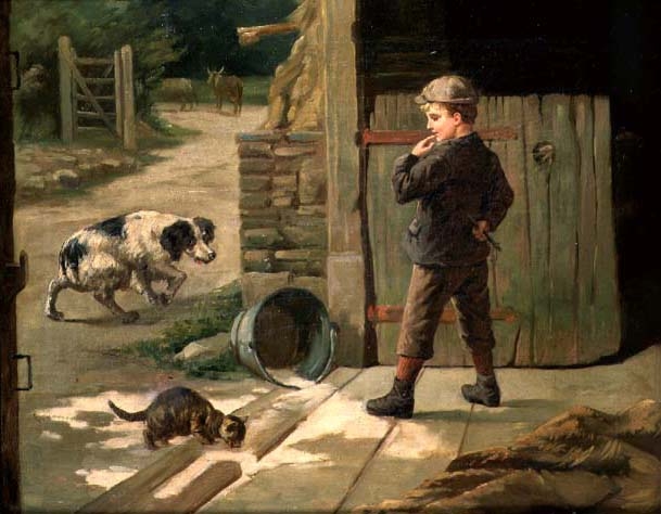 Who is the Culprit? (oil on canvas)  à William Gunning King