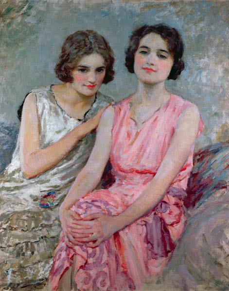 Two Young Women Seated  à William Henry Margetson