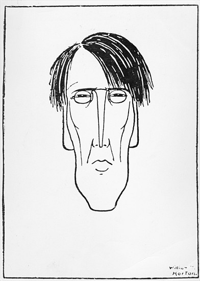 Caricature of W.B. Yeats, 1898 (ink on paper) à William Thomas Horton