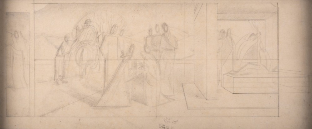 Study for St Martins Altarpiece, Canterbury Cathedral à Winifred Knights