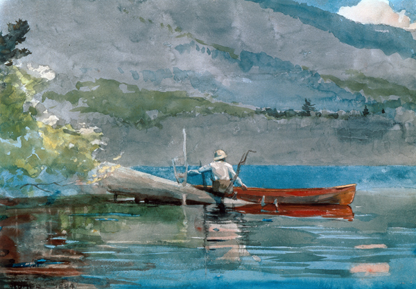 Le Kanu rouge. à Winslow Homer