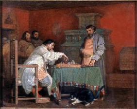 Scene from the Life of the Russian Tsar: Playing Chess