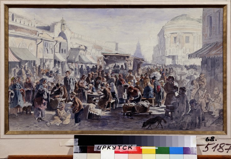 The Second Hand Market in Moscow à Wladimir Jegorowitsch Makowski