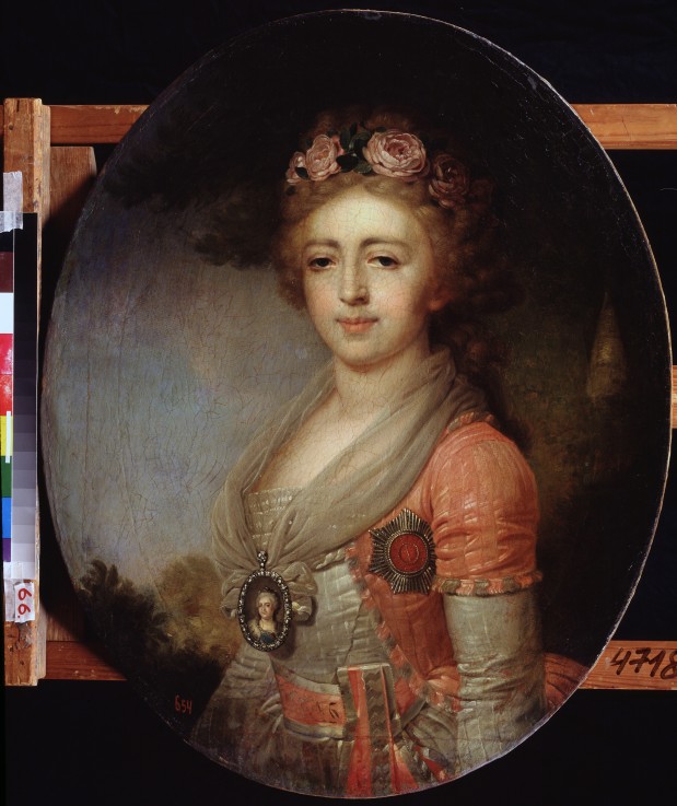 Portrait of Grand Duchess Alexandra Pavlovna (1783-1801), Daughter of Emperor Paul I à Wladimir Lukitsch Borowikowski