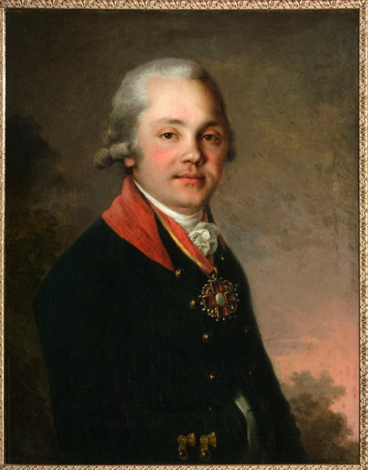 Portrait of Alexander Dmitriyevich Arsenyev à Wladimir Lukitsch Borowikowski