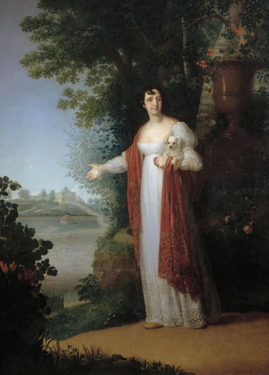 Portrait of Darya Alexeevna Derzhavina à Wladimir Lukitsch Borowikowski