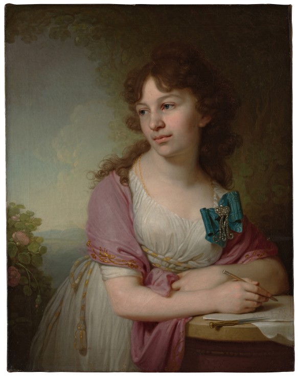 Portrait of Princess Yekaterina Alexeyevna Dolgorukova (1781-1860), née Countess Vasilyeva à Wladimir Lukitsch Borowikowski
