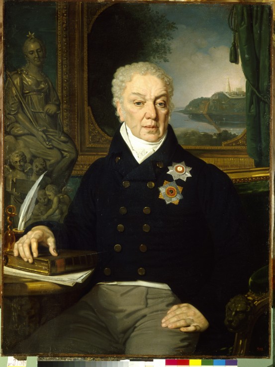 Portrait of the Secretary of State Dmitri Prokofievich Troshchinsky (1754-1829) à Wladimir Lukitsch Borowikowski